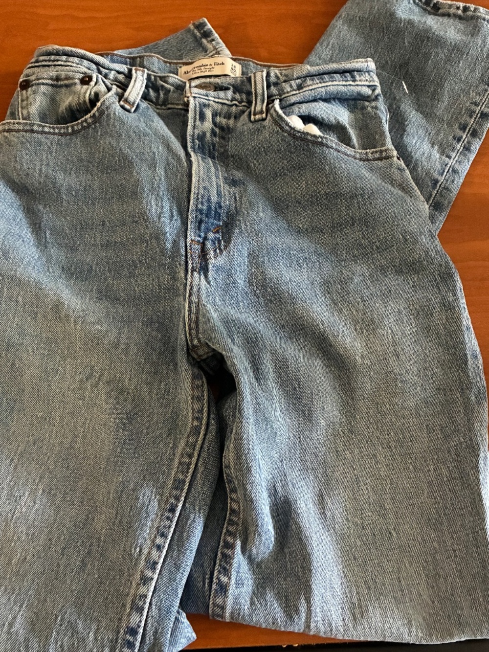 Abercrombie & Fitch Women's Light Wash Straight Leg Jeans